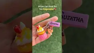 This Dessert Keychain is Too Cute to Eat! 🧁✨#cupcakeart #cupcake #clayart