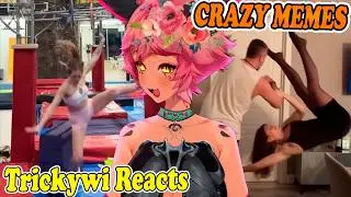 Trickywi Reacts to UNUSUAL MEMES COMPILATION | She Completely BROKE in 30 Seconds!