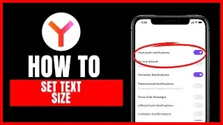 How to set text size on Yandex Browser