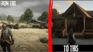 JOHN MARSTON BUILDS A HOME FOR HIS FAMILY AND THE VANDERLINE GANG IN RDR2