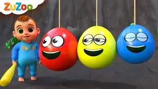 Zu Explores Colorful Surprise Eggs | Yes Yes Playground Song | ZuZoo Nursery Rhymes & Kids Songs