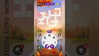 WORDSCAPES DAILY PUZZLE TODAY || WOW DAILY PUZZLE TODAY || 9 DECEMBER 2023 || #wordsofwonders