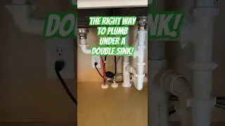Правильный способ подключения под двойной раковиной (без утилизации) #diy