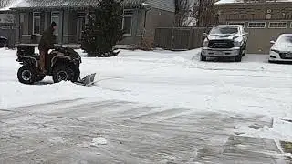 2023 CAN AM Outlander XMR 850 Plowing snow