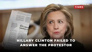 Hillary Clinton failed, Protestor asked about on Biden aid for Israel