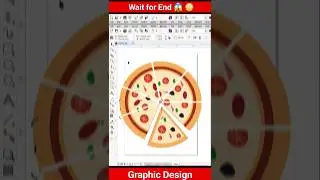 Pizza Design Simple 🔥🔥 || Corel draw Design  #shorts #short #youtubeshorts #coreldraw #virel #viral