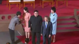 2018 남북정상회담, 판문점 환송식  One Dream One Korea