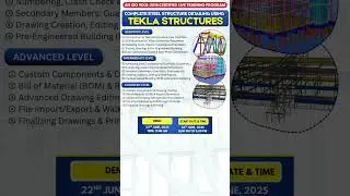 TEKLA Live Training B2 - P13 #teklastructures #teklatutorial #steeldetailing #teklastructuredesigner