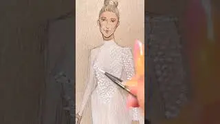 Celine Dion in Dior at the Olympics #celinedion #painting #art #asmr #drawing #fashionillustration