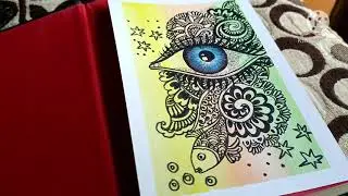 How to Draw Mandala Eye Art for Beginners | Doodle Art step by step |