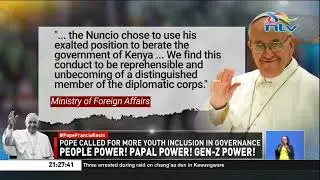 Pope Francis remembered for defending Kenyan youth during protests last year