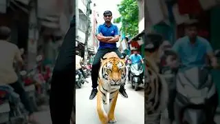 The tiger in dhaka with #monarul #aivideo #aivideo #tiger