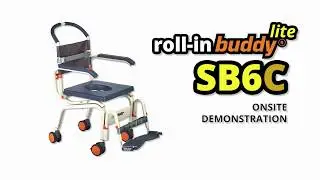 Roll-In Buddy Lite SB6c - On-site Demonstration - Lightweight Shower Chair For Roll-In Showers