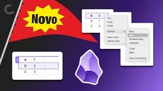 Novo editor de tabelas e texto (Obsidian)