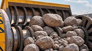 (EXTREME) GIGA Rock Crushing Machine in Action | Extreme Power Turning Giant Rocks Into Dust!