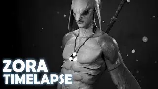 ZORA (The Legend of Zelda) | ZBRUSH Sculpt | Full Timelapse