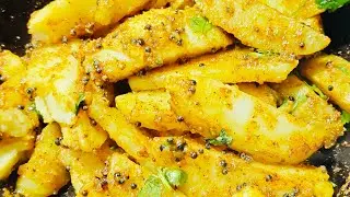Simple Aloo Sorso fry for healthy dinner।Sarso aloo recipe। Dhaba style Aloo।