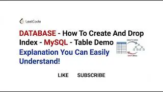 Database - How To Create And Drop Index - MySQL Table Demo