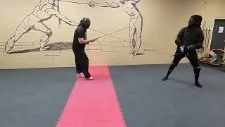 Dagger vs Longsword thrust practice level 1
