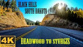 Scenic Black Hills Drive From Deadwood To Sturgis  South Dakota  4K POV