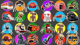 MONSTER HEAD !! Mcqueen Eater, Kereta Timothy, Beholder Eater, Thomas Lipan, Huggy Wuggy