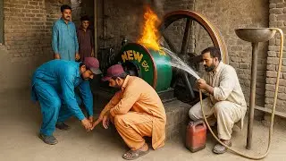 Old Diesel Engine Cold Start &mdash; Simple Village Hack That Works