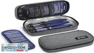 AUVON Portable Insulin Cooler Travel Case Insulated Diabetic Bag with 2 x
