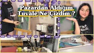 Pazardan Aldığım Kötü Tuvali Yeniden Dönüştürüyorum | Akrilik boya
