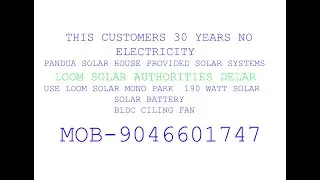 SMALL DC SYSTEM  WITH LOOM SOLAR 190 WATT SOLAR [ projects number 29 ]