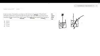 JEE MAINS 23 (Feb) | Physics | Ray Optics | A microscope is focused on an object at the bottom of a