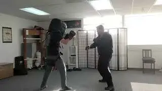 Drill training with the Bullet Man Suit (aka Predator Armor).