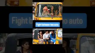 fight between 2 auto driver 1st monkey auto driver #auto #driver #fight #animalvsmachine #prankcam