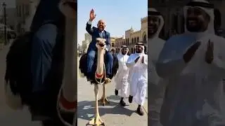 Walking a 3&times; Giant Ostrich in Public 😳 Dubai Street Reaction #shortvideo #reels
