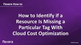 How to Identify if a Resource Is Missing a Particular Tag With Cloud Cost Optimization