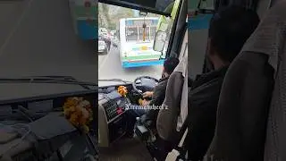 15 metre long volvo Multi axle bus Amazing driving with perfect steering controls😍#shorts #volvo#bus