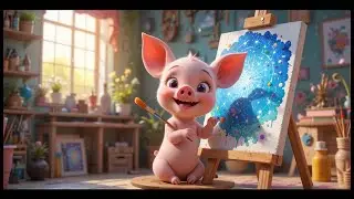 The Piglet Painted a Picture | Creative Animal Song | Educational Kids Songs