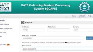 GATE 2021 Registration