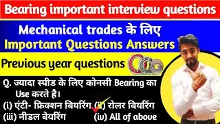 bearing questions and answers l bearing mcq in hindi l fitter basic questions on bearing