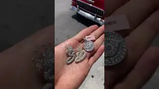 ICED OUT PENDANTS ON MIAMI BEACH #rdpjewelry #shorts