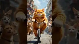 #meowgang #cat #funny #riding #bicycle #billu #shorts