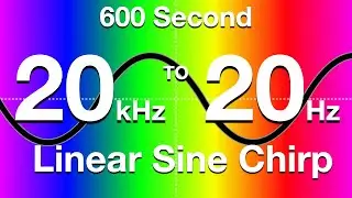 20kHz to 20Hz Linear Sine Wave Full Frequency Sweep Chirp - 600 Seconds (10 Minutes)