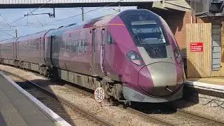 Brand new EMR 810 001 leaving Peterborough