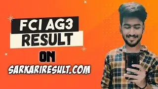 FCI AG 3 result on Sarkari Result...