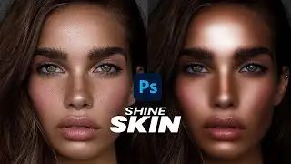 How To Add Shine To Skin In 1-Minute With Photoshop l #shorts