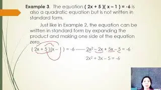 Lesson I:   Illustrations of Quadratic Equations