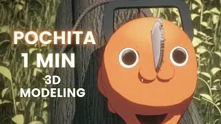 Chainsaw man Pochita 1 min 3d modeling