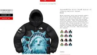 SupCopAuto: Supreme FW19 Week 10 LIVE Cop Video - The North Face Statue of Liberty Baltoro