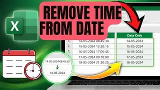 How to Remove Time from Date and Time in Excel | Date Only