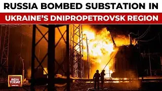 Ukraine War Power Station Attack: Workers Extinguish Flames Of Substation Hit By Russian Bomb
