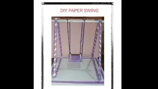 How to make a paper swing | DIY Miniature swing making at home | Paper craft Ideas | DIY THINGS